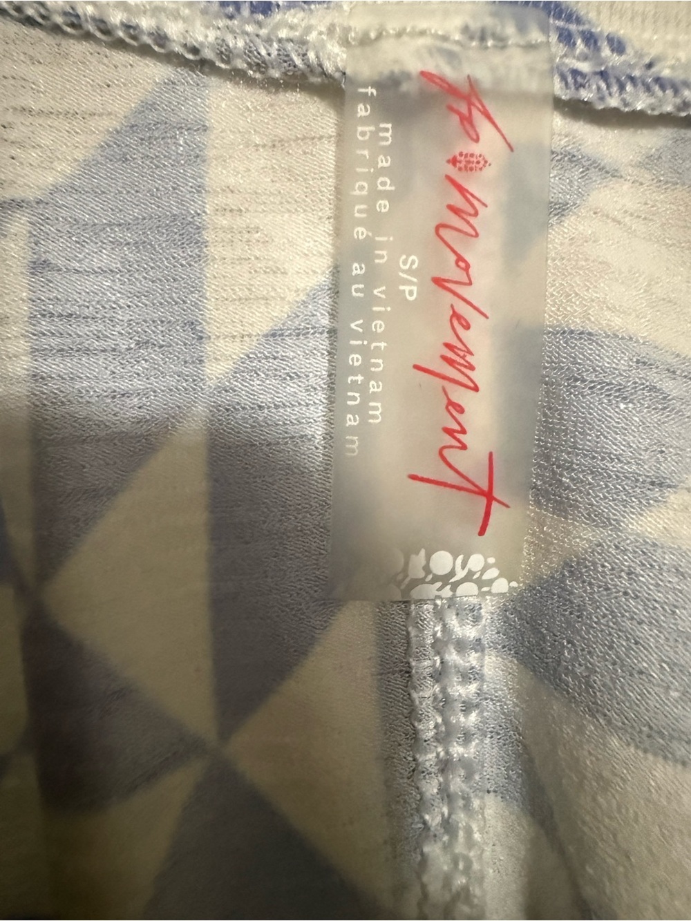 Oversized free people Sleeveless Blue Geometric top - Picture 9 of 9